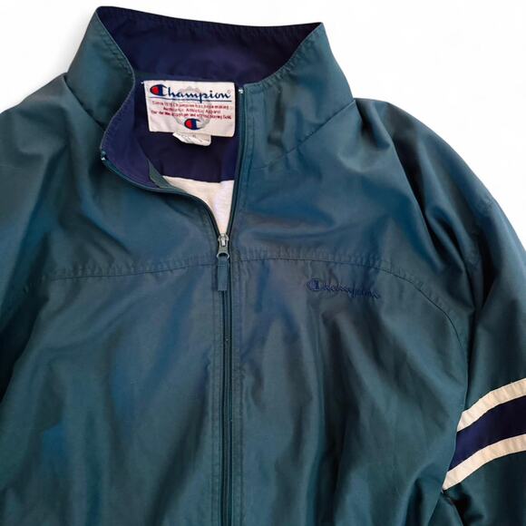 Green champion heavyweight lined windbreaker - Picture 2 of 6